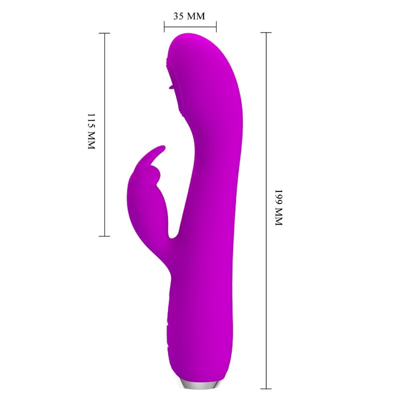 PRETTY LOVE - RACHEL RECHARGEABLE VIBRATOR WITH PURPLE SUCKER - Amore24