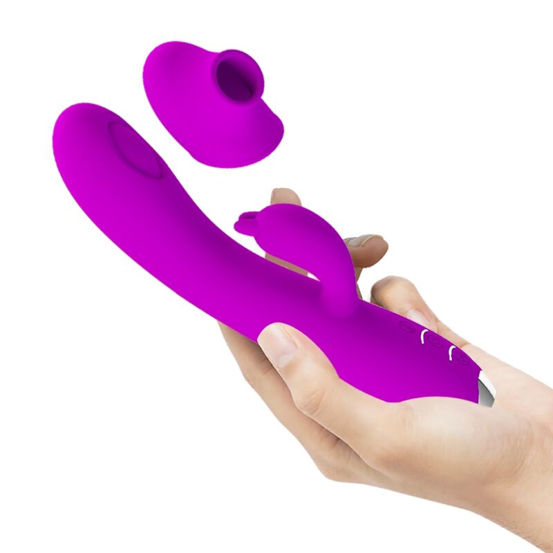 PRETTY LOVE - REGINA RECHARGEABLE VIBRATOR-SUCKER PURPLE - Amore24