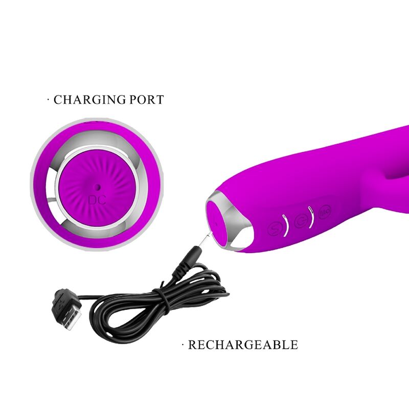 PRETTY LOVE - REGINA RECHARGEABLE VIBRATOR-SUCKER PURPLE - Amore24