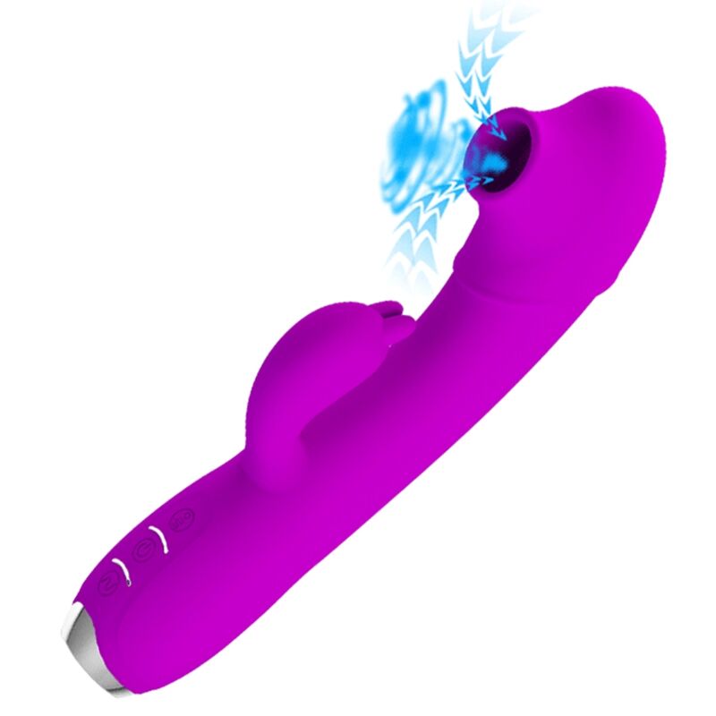 PRETTY LOVE - REGINA RECHARGEABLE VIBRATOR-SUCKER PURPLE - Amore24