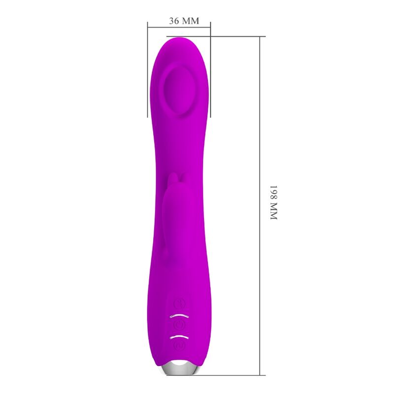 PRETTY LOVE - REGINA RECHARGEABLE VIBRATOR-SUCKER PURPLE - Amore24