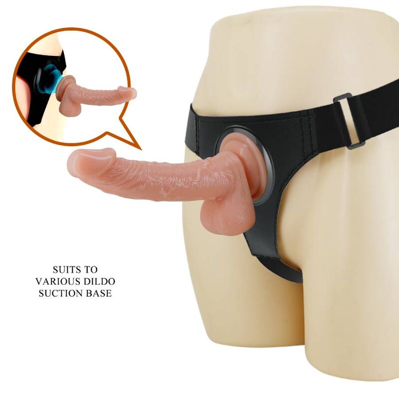 PRETTY LOVE - HARNESS BRIEFS UNIVERSAL HARNESS WITH DILDO KEVIN 19 CM NATURAL - Amore24