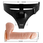 PRETTY LOVE - HARNESS BRIEFS UNIVERSAL HARNESS WITH DILDO TOM 20 CM NATURAL - Amore24