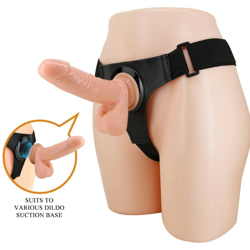 PRETTY LOVE - HARNESS BRIEFS UNIVERSAL HARNESS WITH DILDO TOM 20 CM NATURAL - Amore24
