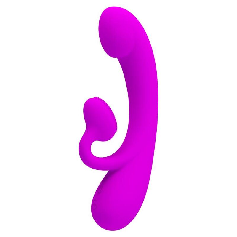 PRETTY LOVE - SINCERE VIBRATOR AND CLITORIS SUCKER PURPLE SILICONE - Amore24