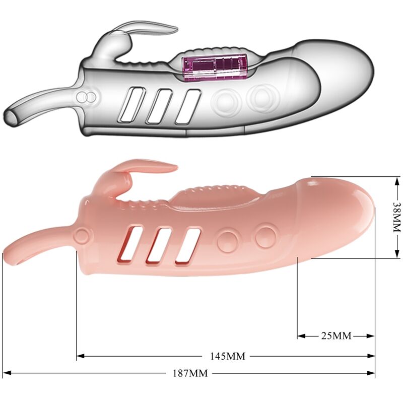 PRETTY LOVE - SLOANE NATURAL RABBIT PENIS SHEATH - Amore24