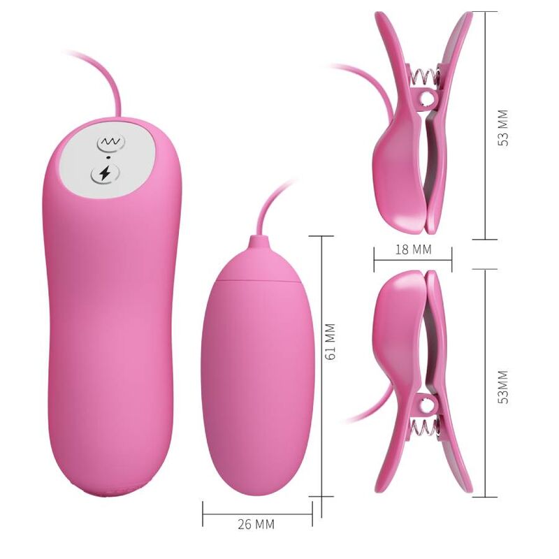 PRETTY LOVE - TWEEZERS WITH VIBRATION AND PINK ELETROSHOCK - Amore24