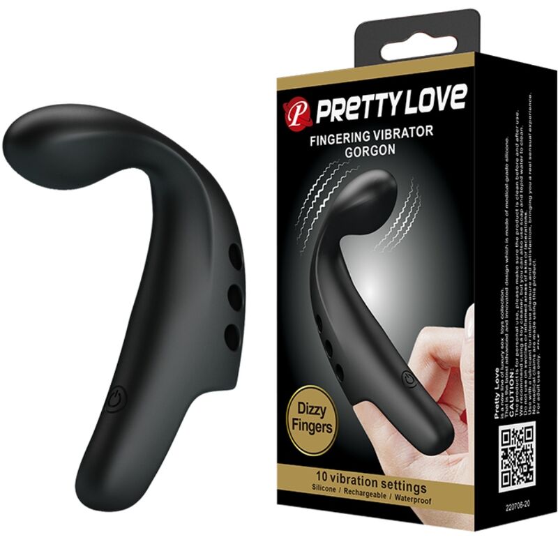 PRETTY LOVE - BLACK GORGON VIBRATOR THIMBLE - Amore24