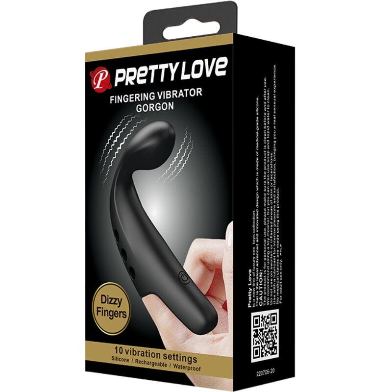 PRETTY LOVE - BLACK GORGON VIBRATOR THIMBLE - Amore24