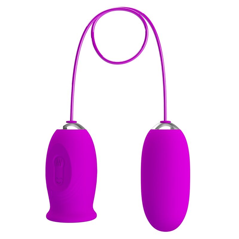PRETTY LOVE - DAISY DUAL EGG RECHARGEABLE VIBRATOR PURPLE - Amore24