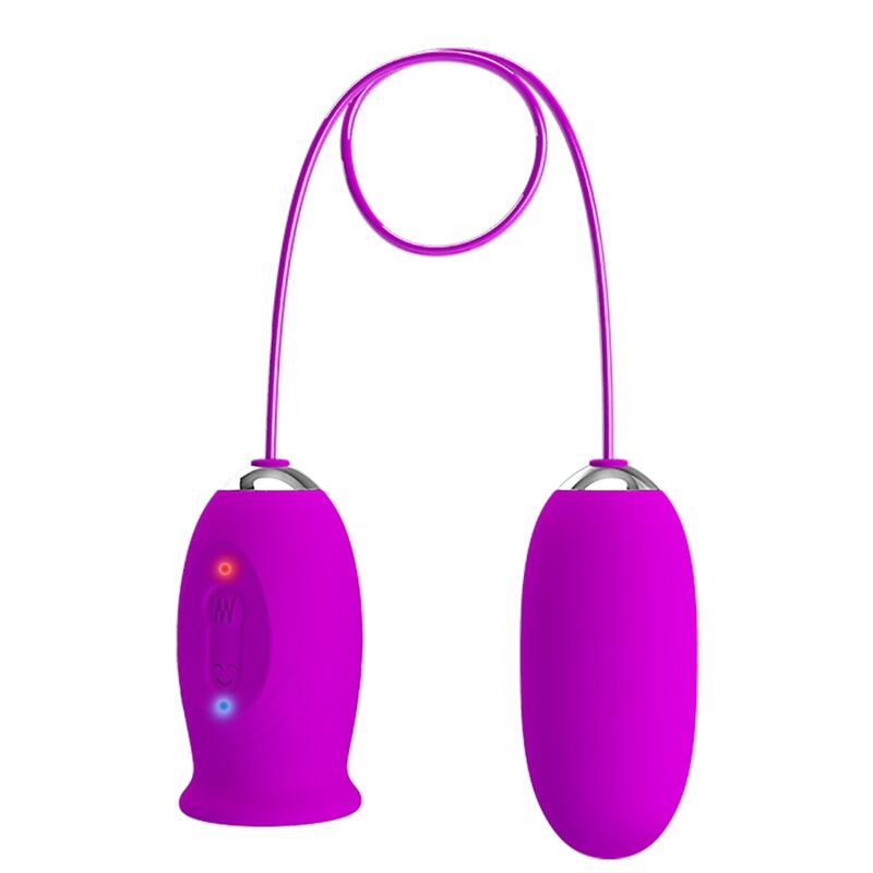 PRETTY LOVE - DAISY DUAL EGG RECHARGEABLE VIBRATOR PURPLE - Amore24