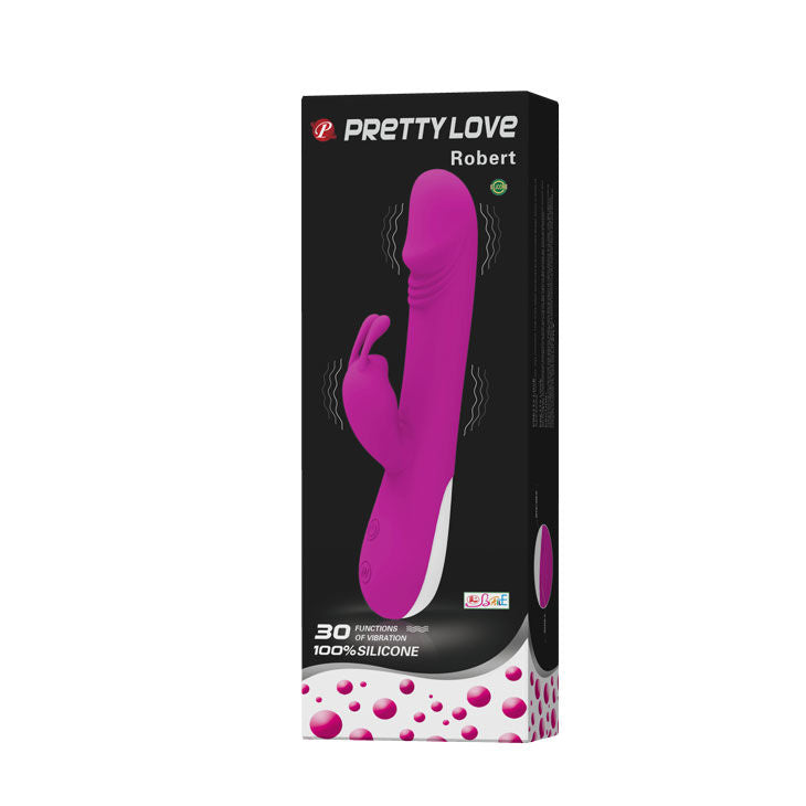 PRETTY LOVE - FLIRTATION ROBERT VIBRATOR WITH CLITORIS STIMULATOR - Amore24