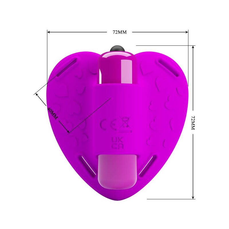 PRETTY LOVE - HEARTBEAT CLITORIS MASSAGER 10 VIBRATION MODES PURPLE - Amore24