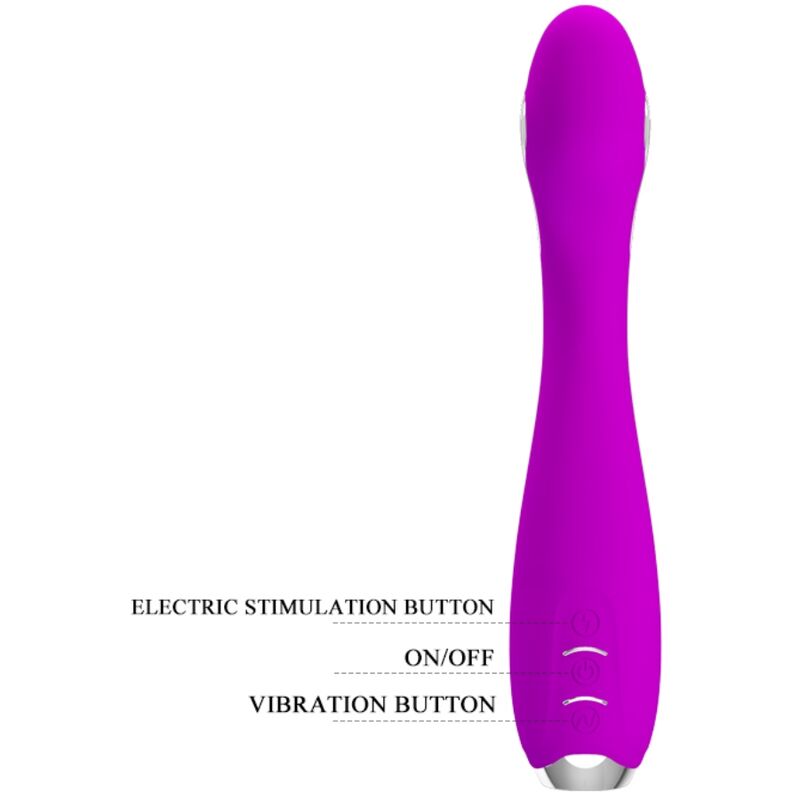PRETTY LOVE - HECTOR RECHARGEABLE ELECTROSHOCK VIBRATOR WATERPROOF PURPLE - Amore24