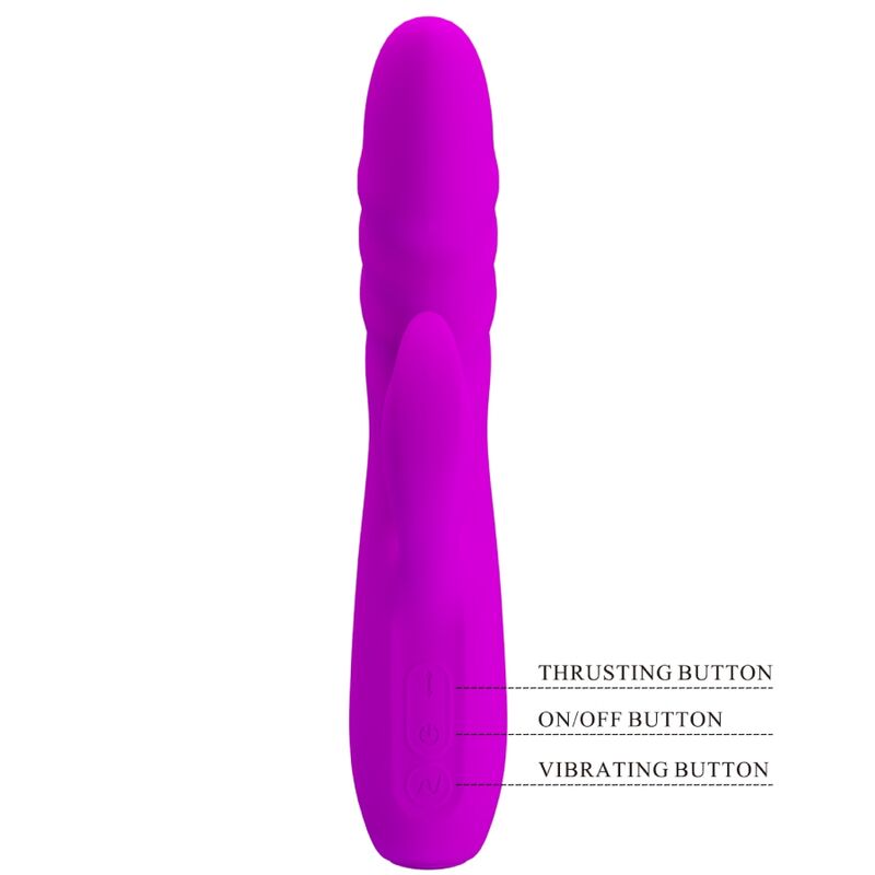 PRETTY LOVE - MELANIE PURPLE RECHARGEABLE RABBIT VIBRATOR - Amore24