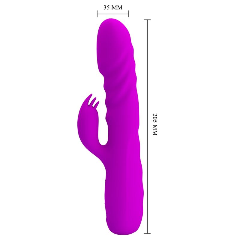 PRETTY LOVE - MELANIE PURPLE RECHARGEABLE RABBIT VIBRATOR - Amore24