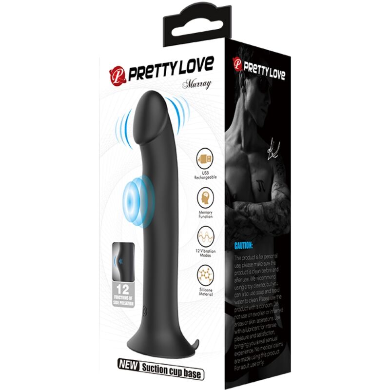 PRETTY LOVE - MURRAY VIBRATOR AND CLITORIS SUCKER BLACK - Amore24