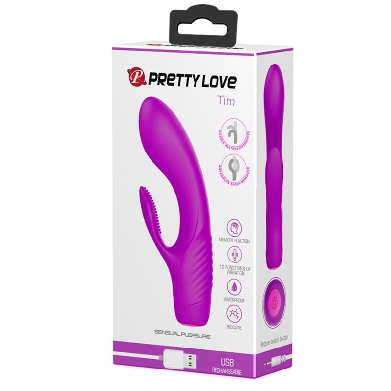 PRETTY LOVE - TIM PURPLE RECHARGEABLE VIBRATOR - Amore24