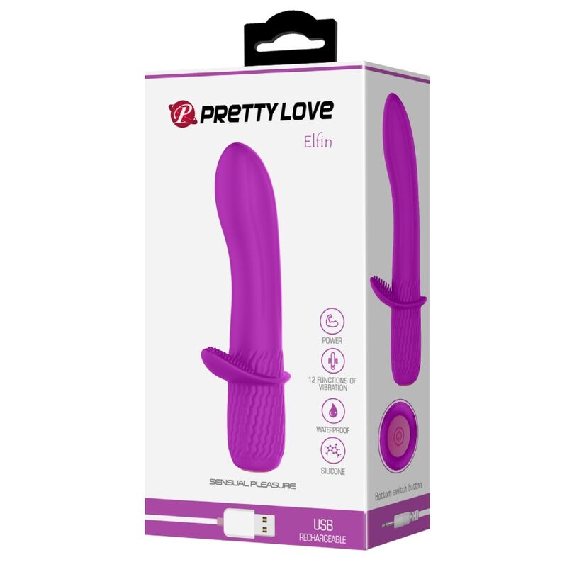PRETTY LOVE - TROY PURPLE RECHARGEABLE VIBRATOR - Amore24