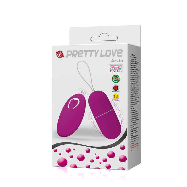 PRETTY LOVE - VIBRATING EGG ARVIN REMOTE CONTROL 12V - Amore24