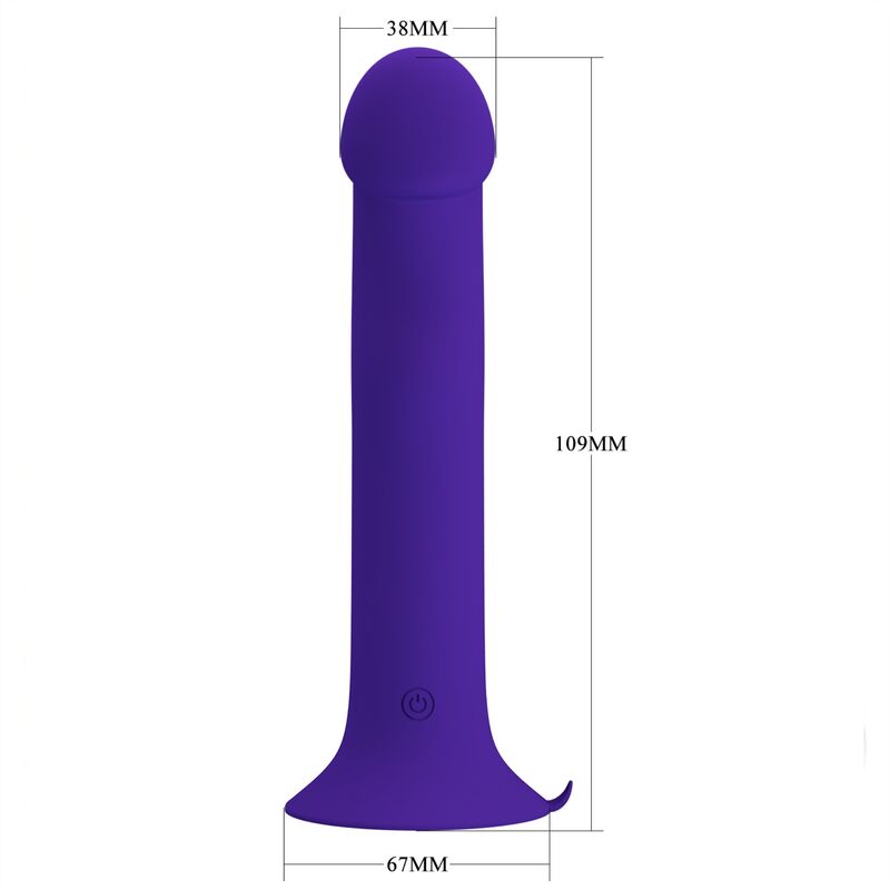PRETTY LOVE - MURRAY YOUTH VIBRATING DILDO & RECHARGEABLE VIOLET - Amore24