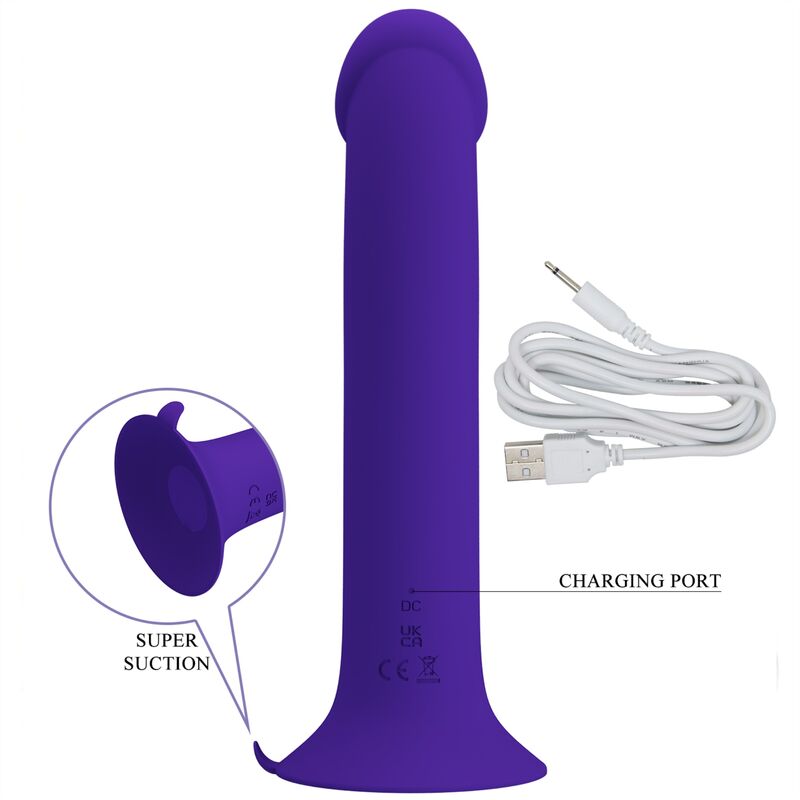 PRETTY LOVE - MURRAY YOUTH VIBRATING DILDO & RECHARGEABLE VIOLET - Amore24