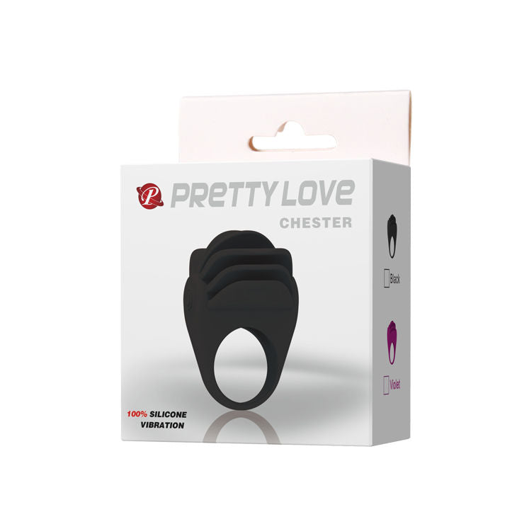PRETTY LOVE - CHESTER BLACK VIBRATOR RING - Amore24