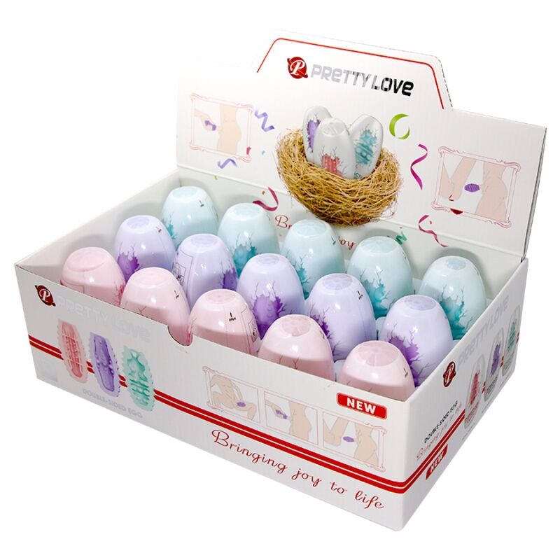 PRETTY LOVE - DOUBLE SIDED MASTURBATOR EGG 15 UNITS - Amore24