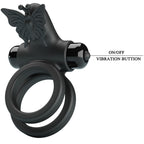 PRETTY LOVE - DOUBLE VIBRATING RING WITH BLACK STIMULATOR - Amore24