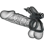 PRETTY LOVE - DOUBLE VIBRATING RING WITH BLACK STIMULATOR - Amore24
