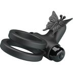 PRETTY LOVE - DOUBLE VIBRATING RING WITH BLACK STIMULATOR - Amore24