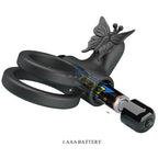 PRETTY LOVE - DOUBLE VIBRATING RING WITH BLACK STIMULATOR - Amore24