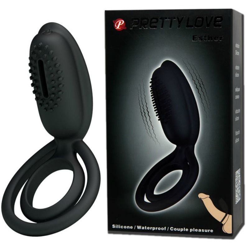 PRETTY LOVE - ESTHER VIBRATING RING WITH STIMULATOR - Amore24