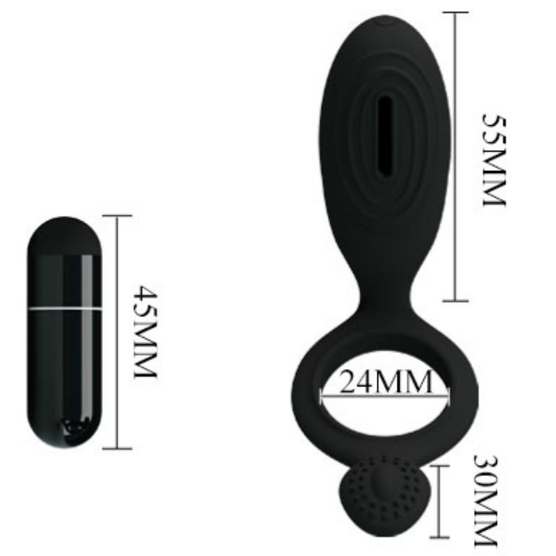 PRETTY LOVE - ETHEL VIBRATING RING WITH STIMULATOR - Amore24
