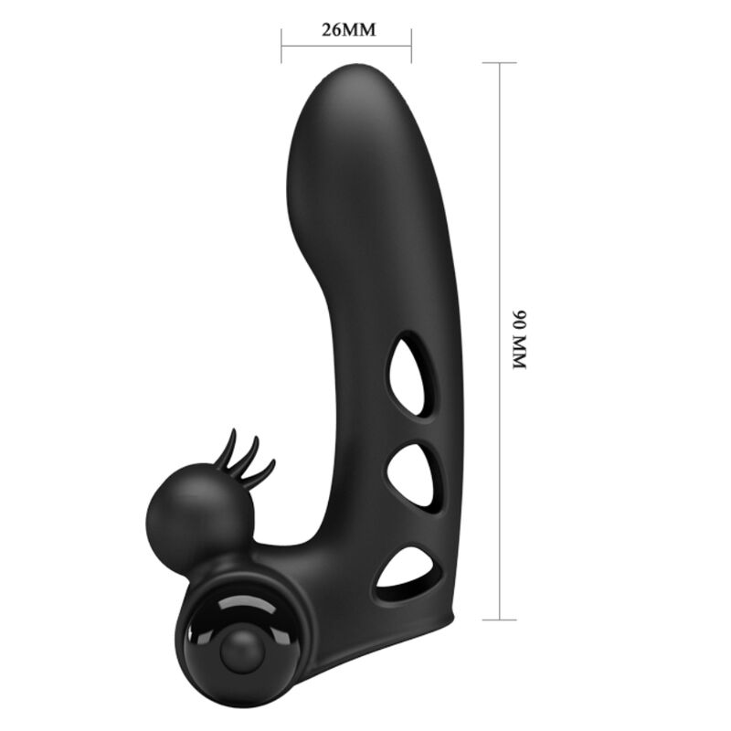 PRETTY LOVE - ORLANDO BLACK VIBRATOR FINGER COVER - Amore24