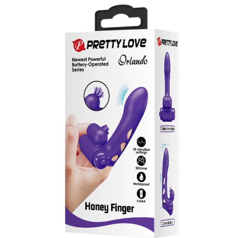 PRETTY LOVE - ORLANDO PURPLE VIBRATOR FINGER COVER - Amore24