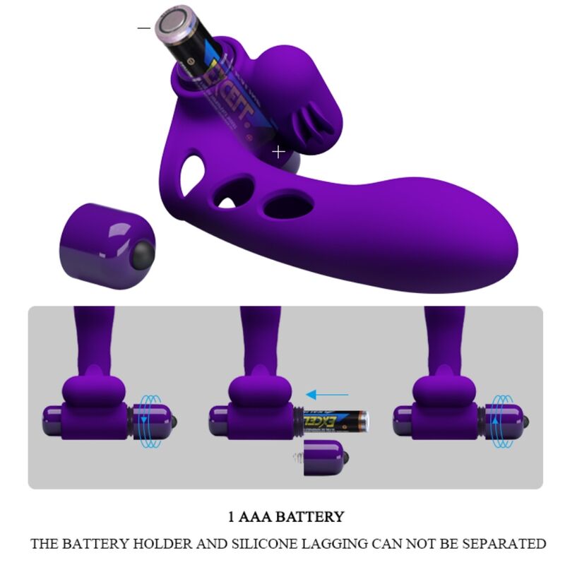 PRETTY LOVE - ORLANDO PURPLE VIBRATOR FINGER COVER - Amore24