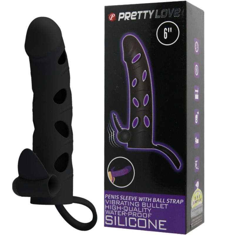 PRETTY LOVE - SILICONE COVER WITH VIBRATION 15.2 CM - Amore24