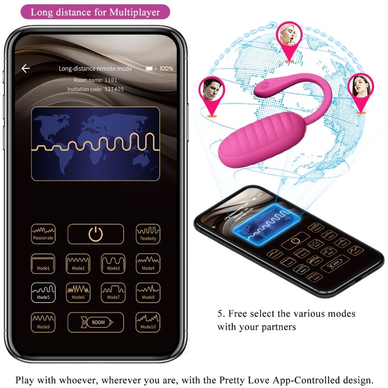 PRETTY LOVE - CATALINA PINK RECHARGEABLE VIBRATING EGG - Amore24
