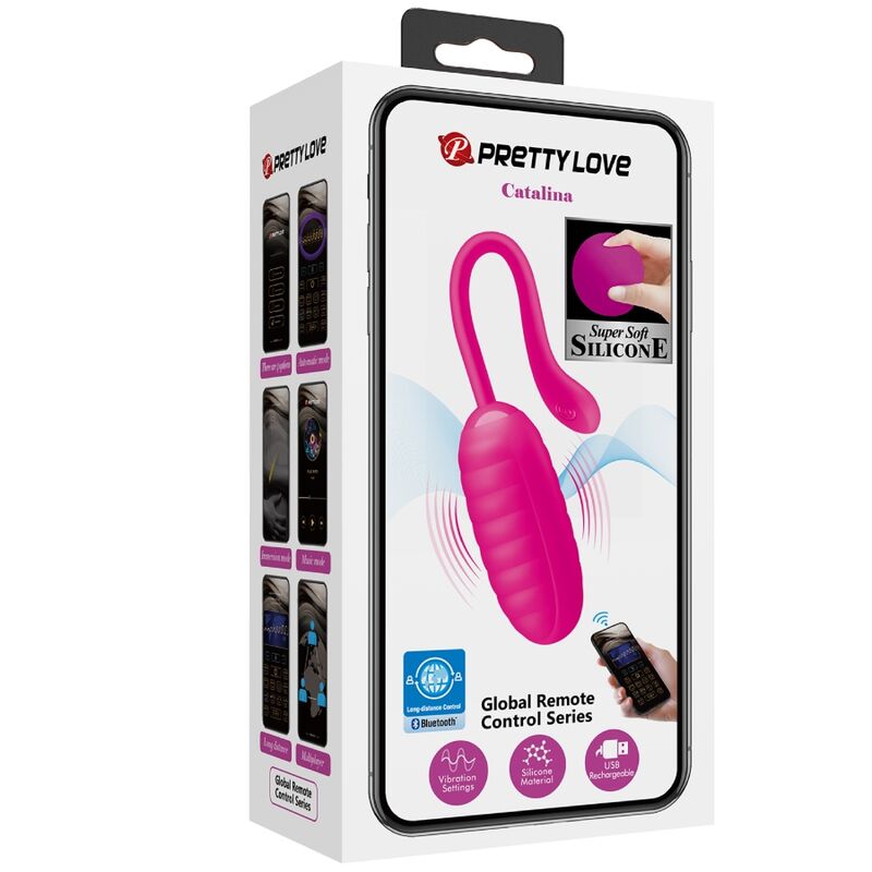 PRETTY LOVE - CATALINA PINK RECHARGEABLE VIBRATING EGG - Amore24