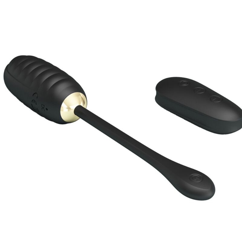 PRETTY LOVE - DOREEN LUXURY RECHARGEABLE VIBRATING EGG BLACK REMOTE CONTROL - Amore24
