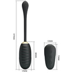 PRETTY LOVE - DOREEN LUXURY RECHARGEABLE VIBRATING EGG BLACK REMOTE CONTROL - Amore24
