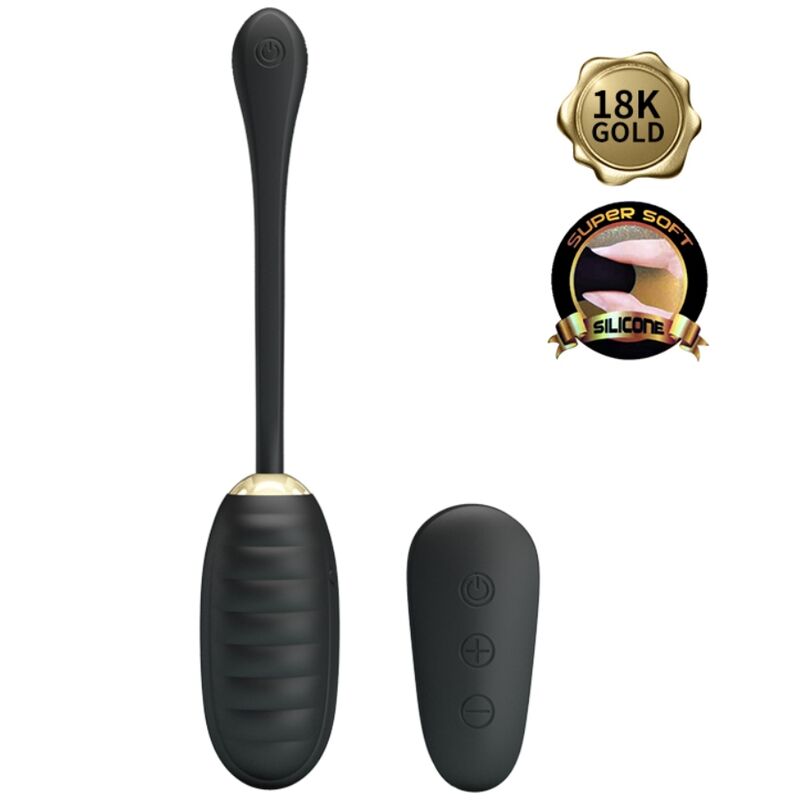 PRETTY LOVE - DOREEN LUXURY RECHARGEABLE VIBRATING EGG BLACK REMOTE CONTROL - Amore24