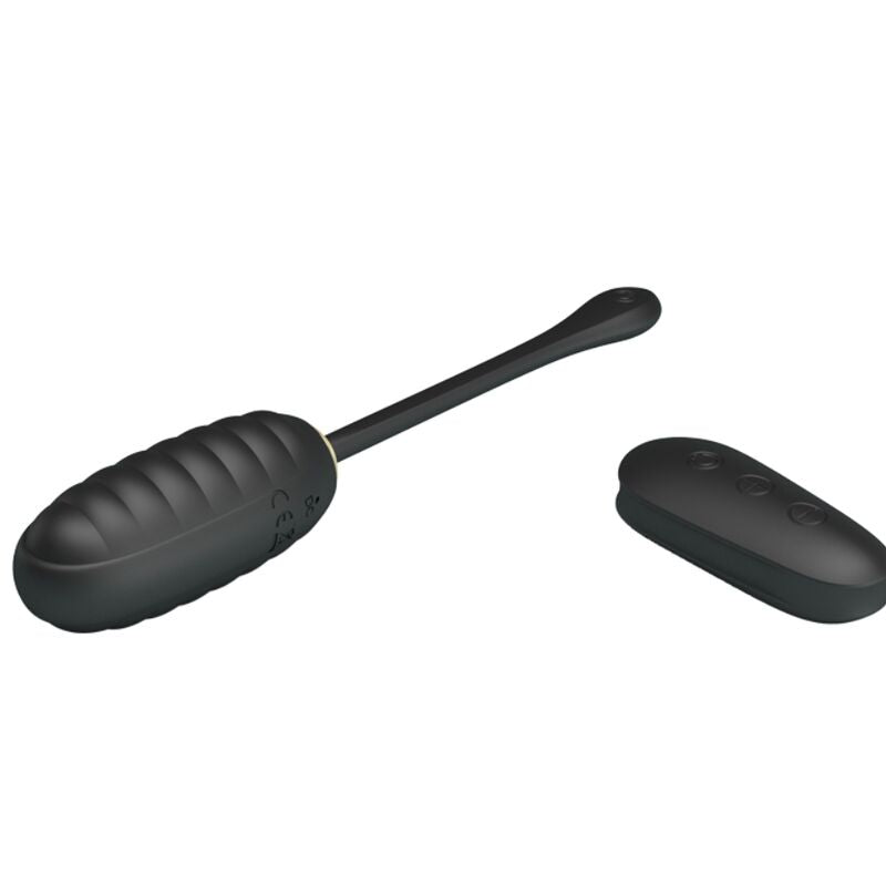 PRETTY LOVE - DOREEN LUXURY RECHARGEABLE VIBRATING EGG BLACK REMOTE CONTROL - Amore24