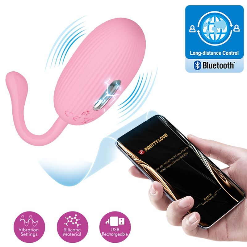PRETTY LOVE - DOREEN PINK RECHARGEABLE VIBRATING EGG - Amore24
