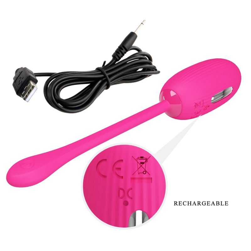 PRETTY LOVE - DOREEN RECHARGEABLE VIBRATING EGG MAGENTA REMOTE CONTROL - Amore24