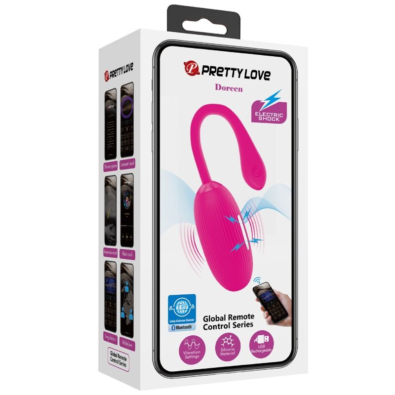 PRETTY LOVE - DOREEN RECHARGEABLE VIBRATING EGG MAGENTA REMOTE CONTROL - Amore24