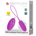 PRETTY LOVE - JOANNA VIBRATING EGG REMOTE CONTROL 12 MODES - Amore24