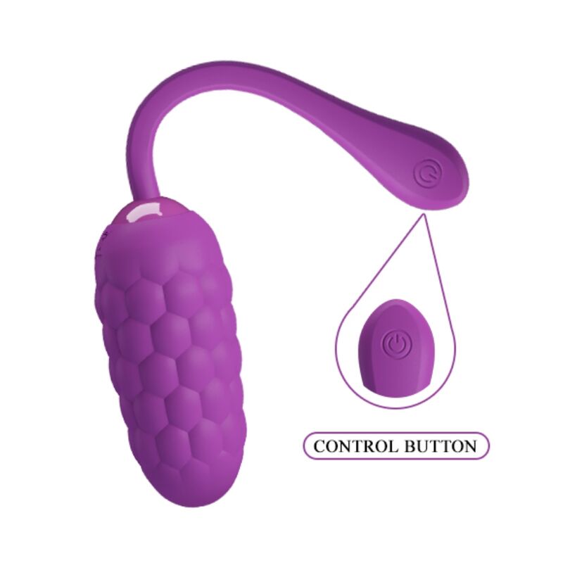 PRETTY LOVE - VIBRATING EGG WITH PURPLE RECHARGEABLE MARINE TEXTURE - Amore24