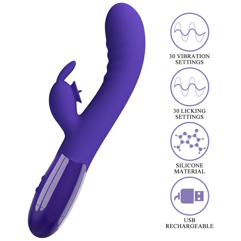 PRETTY LOVE - CERBERUS YOUTH VIOLET RABBIT VIBRATOR - Amore24